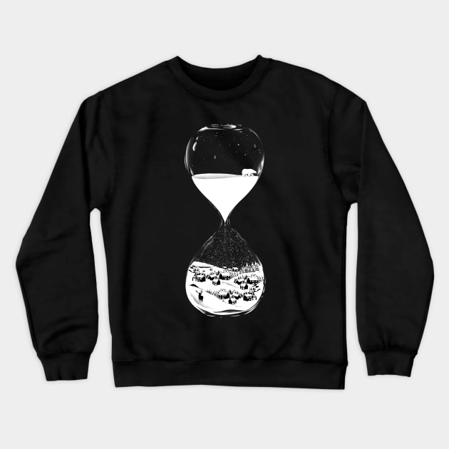 Snow Hours Crewneck Sweatshirt by kookylove